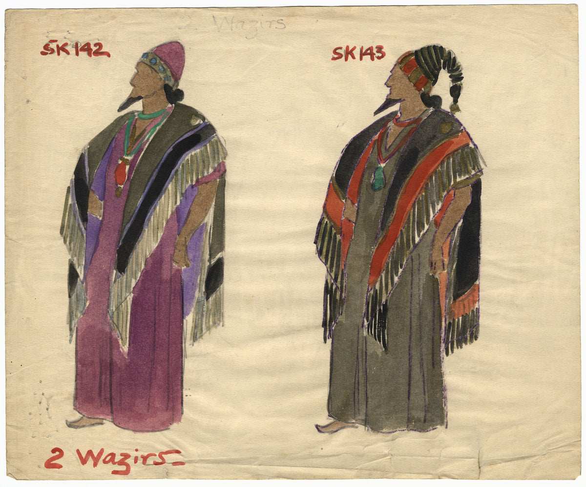 Costumier after Percy Anderson, Theatre Costume Design for 'Cairo' 1921 Wazirs