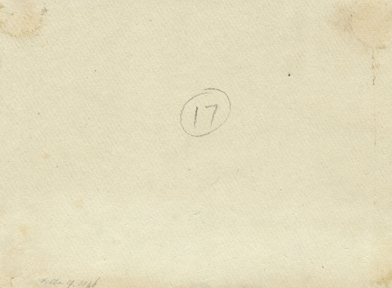 Travelling Figure Passing Cottages – Original 1848 watercolour painting