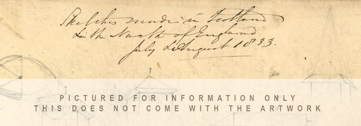 Dibujo de Alfred Swaine Taylor, Grange &amp; Castle Crag, Borrowdale Lake District, 1833