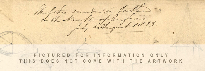 Dibujo de Alfred Swaine Taylor, Grange &amp; Castle Crag, Borrowdale Lake District, 1833