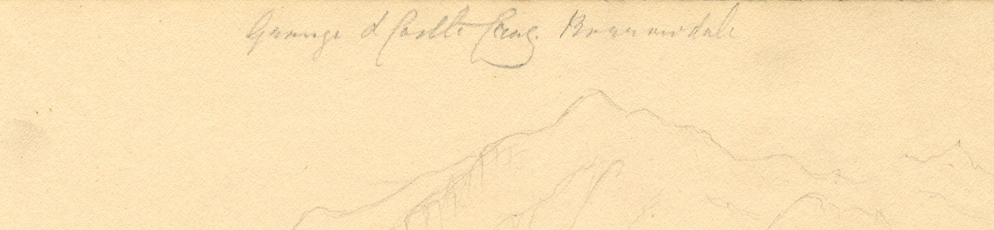Dibujo de Alfred Swaine Taylor, Grange &amp; Castle Crag, Borrowdale Lake District, 1833