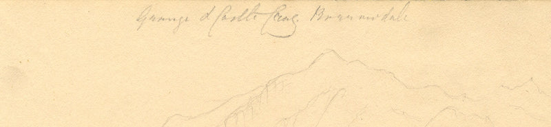 Dibujo de Alfred Swaine Taylor, Grange &amp; Castle Crag, Borrowdale Lake District, 1833