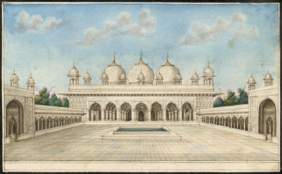 Moti Masjid Pearl Mosque, Agra Fort – Early 19th-century Indian Company painting