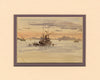 Conrad H.R. Carelli, Sunset, Ana Sagar Lake, Ajmer, India – 1908 watercolour