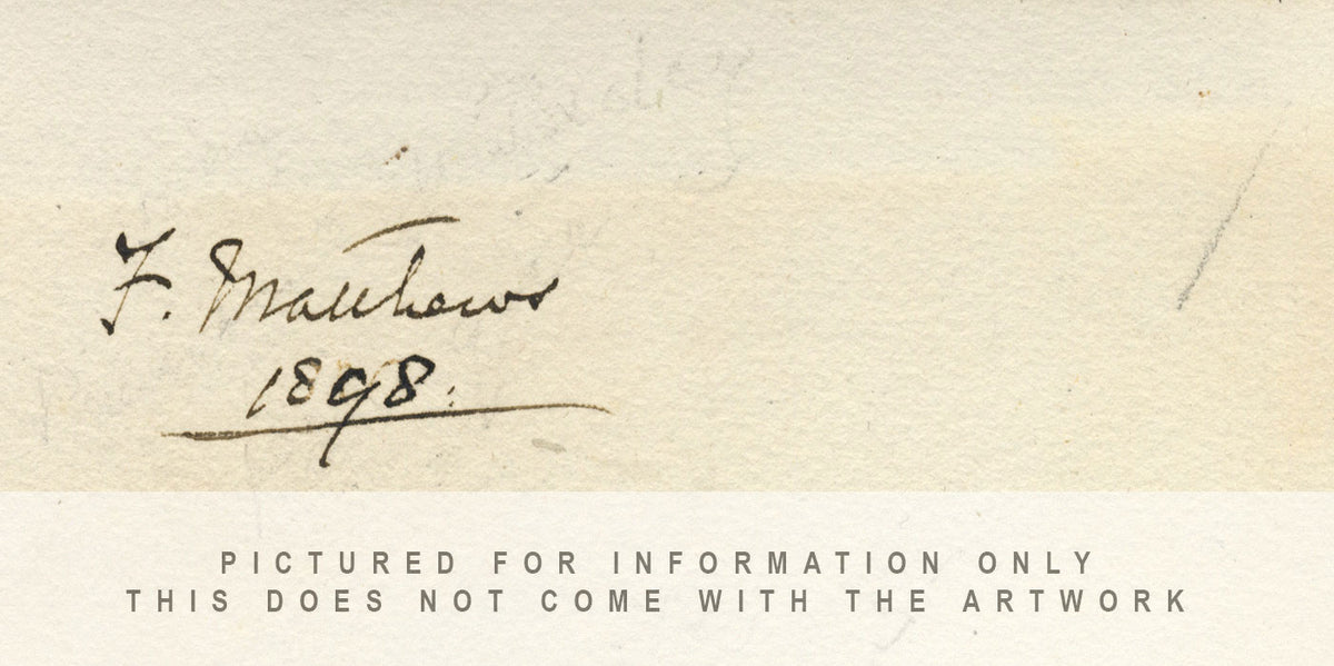 F. Matthews, Town Street, Novel, Auvergne-Rhône-Alpes, France – 1898 watercolour