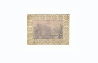 Miniatura di una casa padronale francese su carta perforata – disegno a grafite del XIX secolo