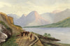 Gertrude Robinson, Mountain Lake with Horse & Cart – 1879 watercolour painting