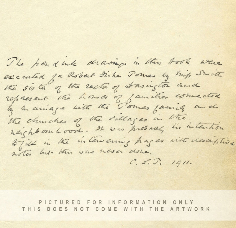 M.S. Smith, Mion House, Stratford-upon-Avon – 1870 pen & ink drawing