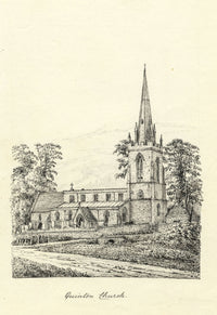 M.S. Smith, St Swithin's Church, Lower Quinton – c.1870 pen & ink drawing