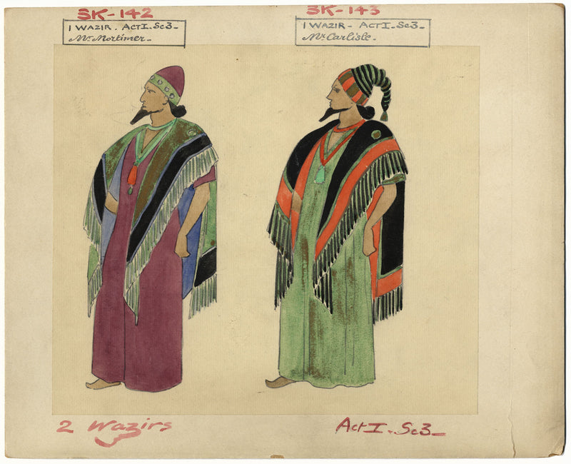 Costumier after Percy Anderson, Costume Design for 'Cairo' 1921: Wazirs