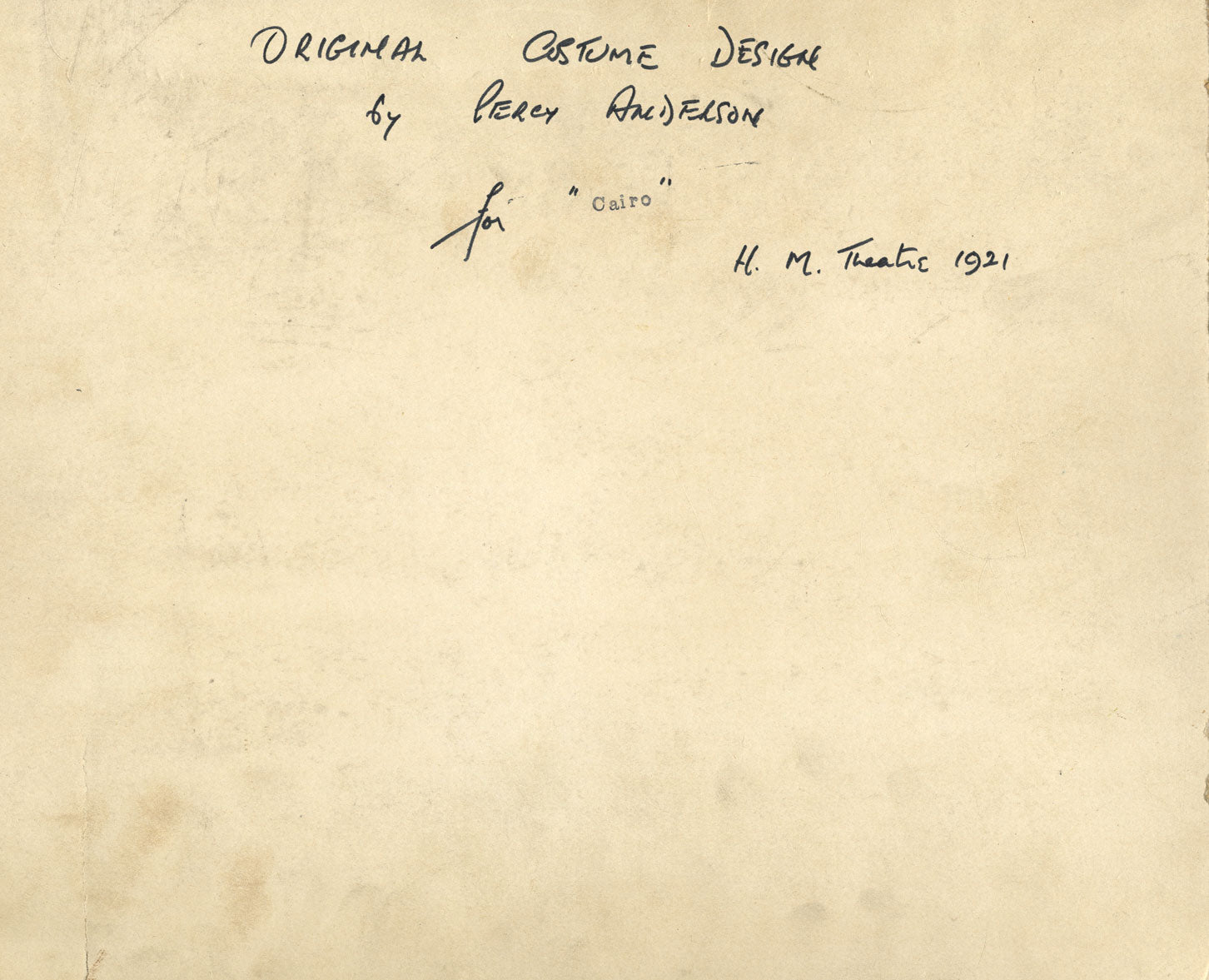 Costumier after Percy Anderson, Costume Design for 'Cairo' 1921: Wazirs