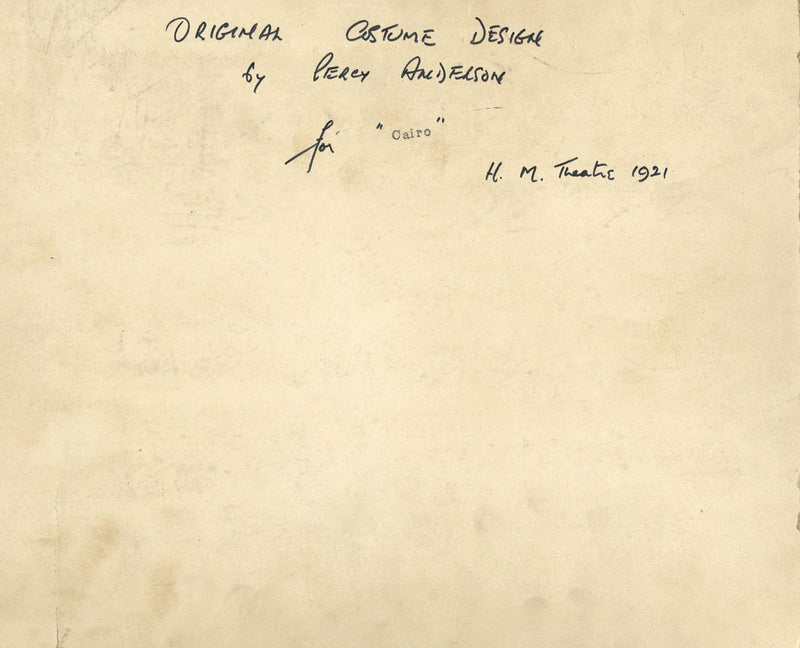 Costumier after Percy Anderson, Costume Design for 'Cairo' 1921: Wazirs