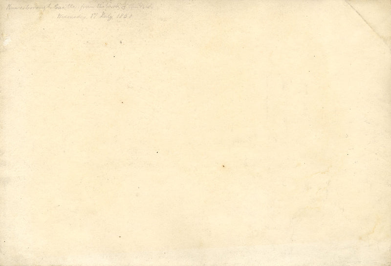 George Corson, Knaresborough Castle from Nidd, Yorkshire – 1850 graphite drawing