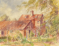 Robert J. Gedge, Brick House near Coltishall, Norfolk -1953 watercolour painting