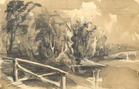 William Burgess of Dover, Riverside Study – Early 19th-century watercolour