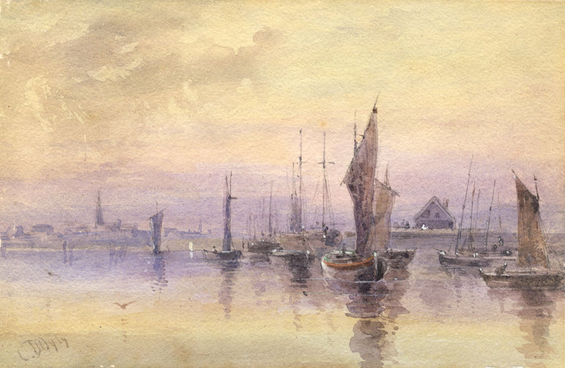 Sir Charles D'Oyly, Pilchard Fishing South Devon -Early 19th-century watercolour