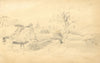 William Burgess of Dover, Rural Study, Church & Mill –Early 19th-century drawing