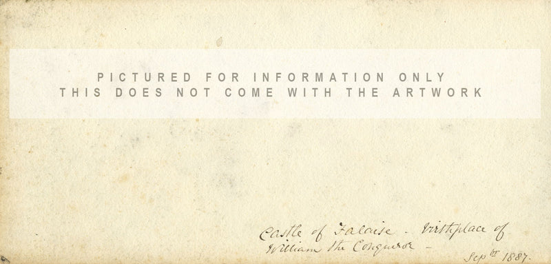 Mary C. Durst, Falaise Castle, Normandy – Original 1887 watercolour painting