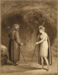 William Derby, Edwin y Angelina – Pintura en acuarela de principios del siglo XIX