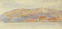 Paper Mills, Lilla Edet, Sweden – Original 1904 watercolour painting