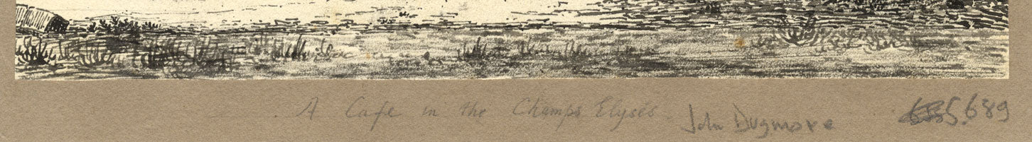 John Dugmore, Ledoyen Cafe in the Champs-Elysées –Early 19th-century ink drawing