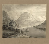 John Dugmore, Fortress of Königstein, Dresden – Early 19th-century watercolour