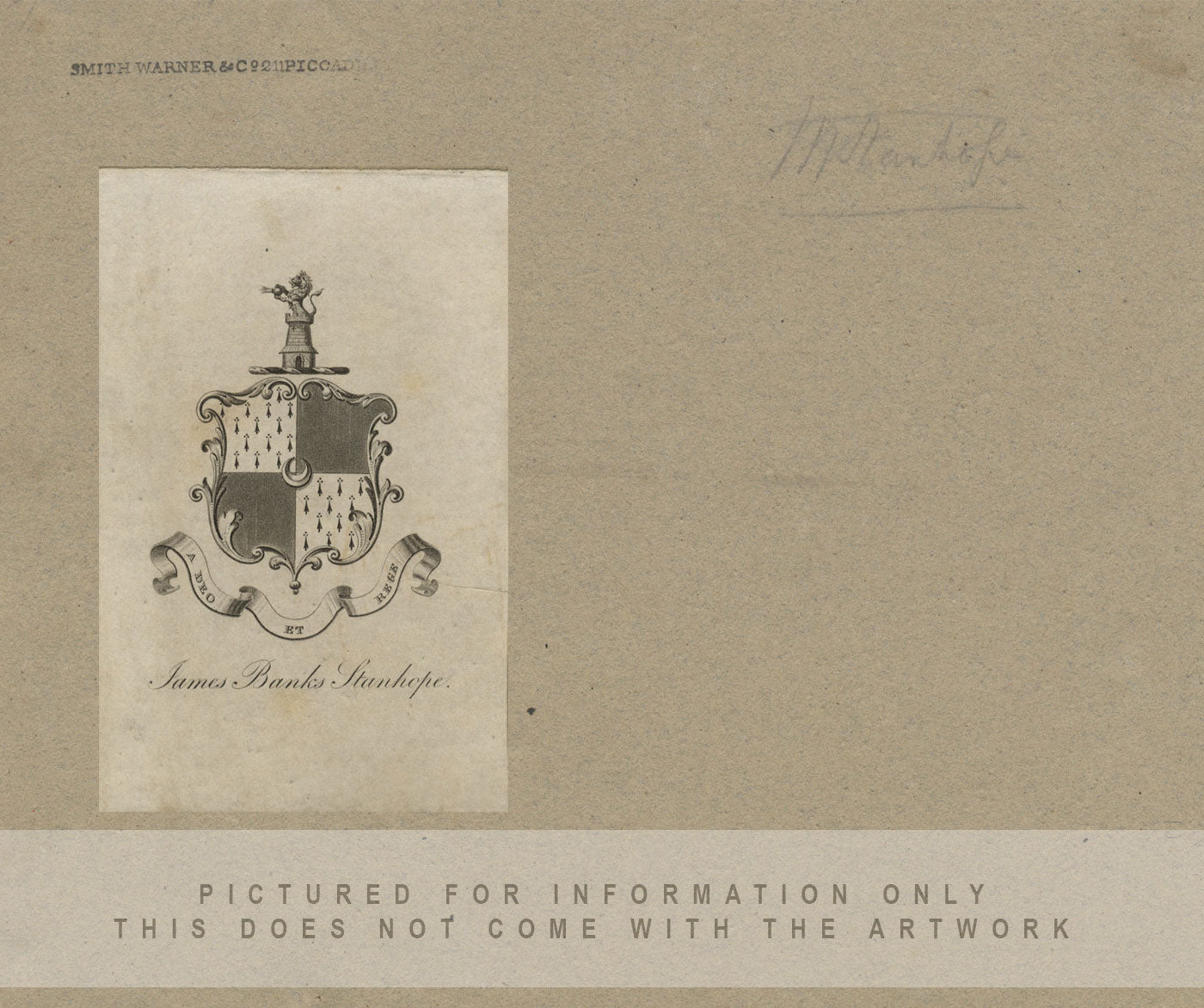 James Hamilton Stanhope, Military Map, Fort d'Orange, Namur – c.1819 watercolour