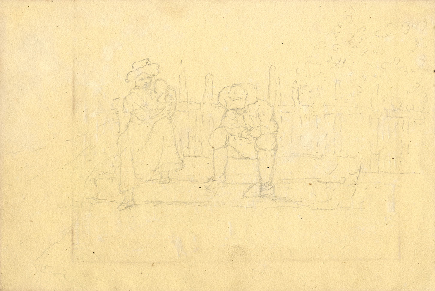 James Hamilton Stanhope, Street in Brussels, Belgium – c.1819 watercolour