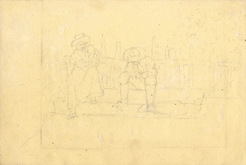 James Hamilton Stanhope, Street in Brussels, Belgium – c.1819 watercolour