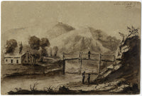 James Hamilton Stanhope, Sobre la Cascada de Coo, Bélgica – c.1819 acuarela