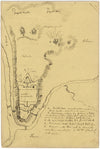 James Hamilton Stanhope, Military Map, Fort d'Orange, Namur – c.1819 watercolour