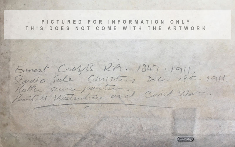 Ernest Crofts RA, Studio di un soldato a riposo, Waterloo – Disegno di fine Ottocento