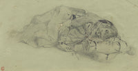 Ernest Crofts RA, Resting Soldier Study, Waterloo – Late 19th-century drawing