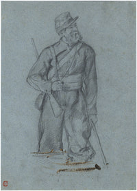 Ernest Crofts RA, Royal Sapper & Miners Soldier, Crimea – Late C19th drawing