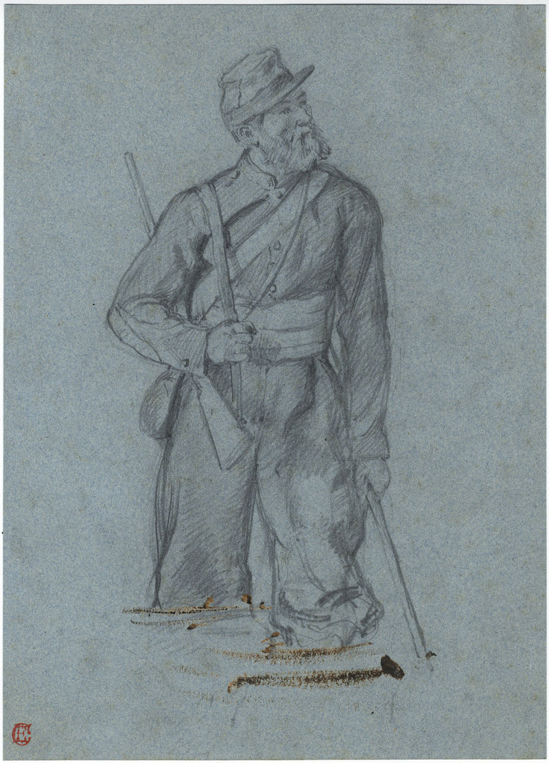 Ernest Crofts RA, Royal Sapper & Miners Soldier, Crimea – Late C19th drawing