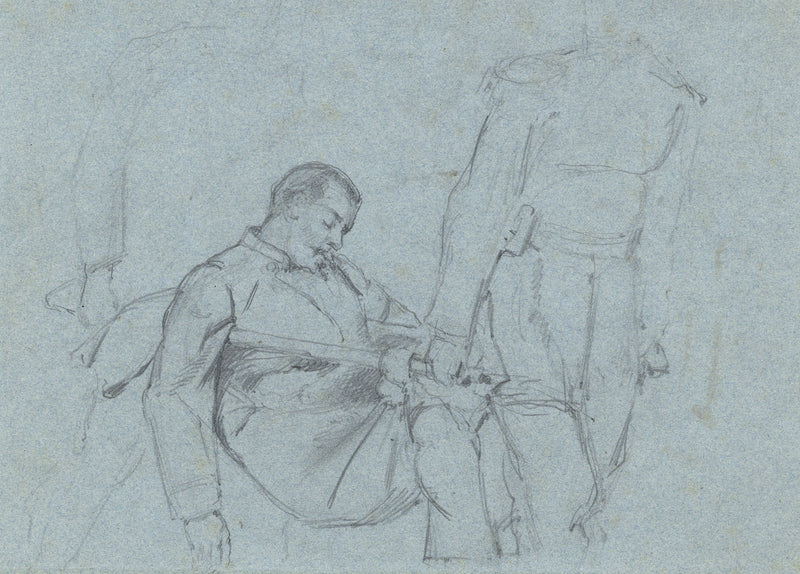 Ernest Crofts RA, Royal Sapper & Miners Soldier, Crimea – Late C19th drawing