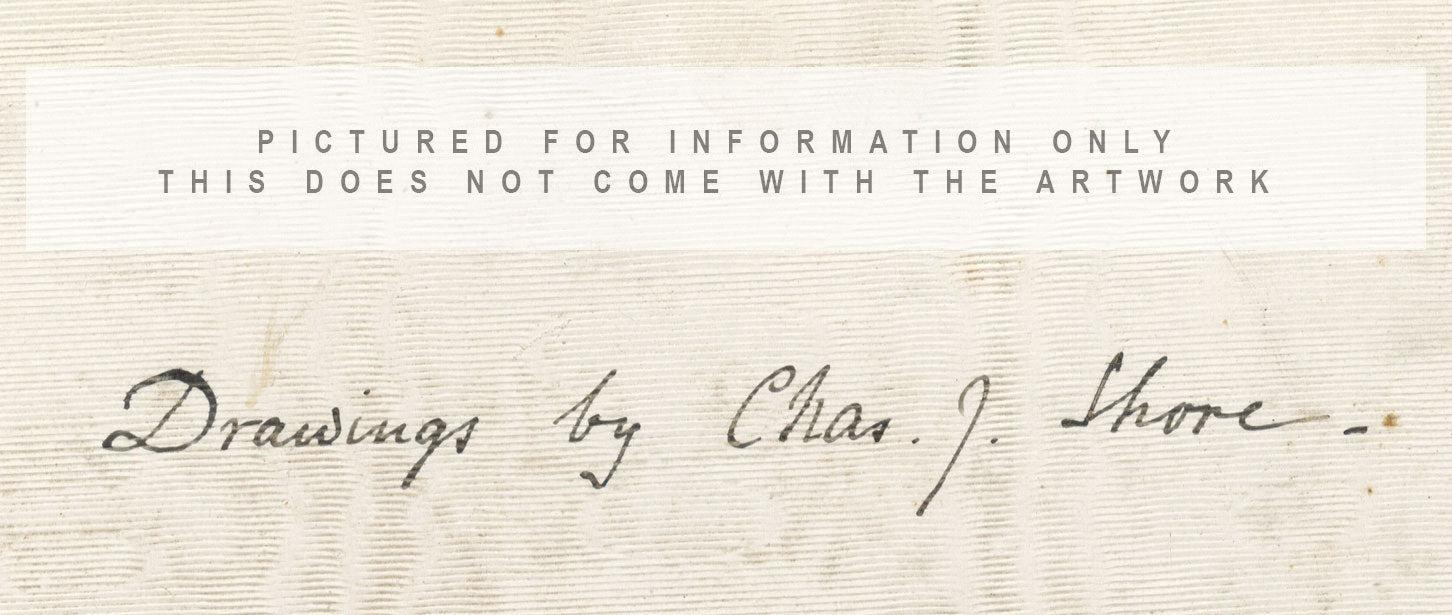 Charles J. Shore, Un funeral florentino – Acuarela original de 1880