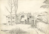 George Corson, Old School House, Nether Alderley, Cheshire – 1854 ink drawing