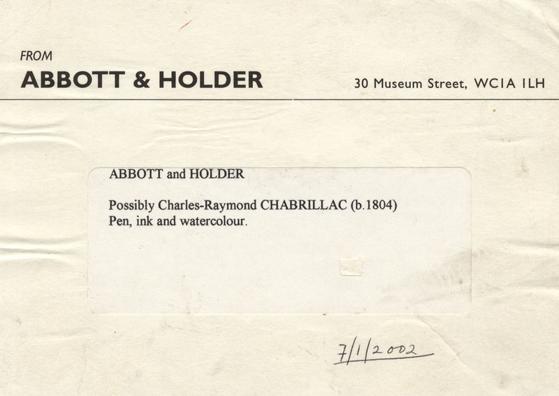 Forse Charles Raymond Chabrillac, Contadini francesi – Acquerello inizio XIX secolo