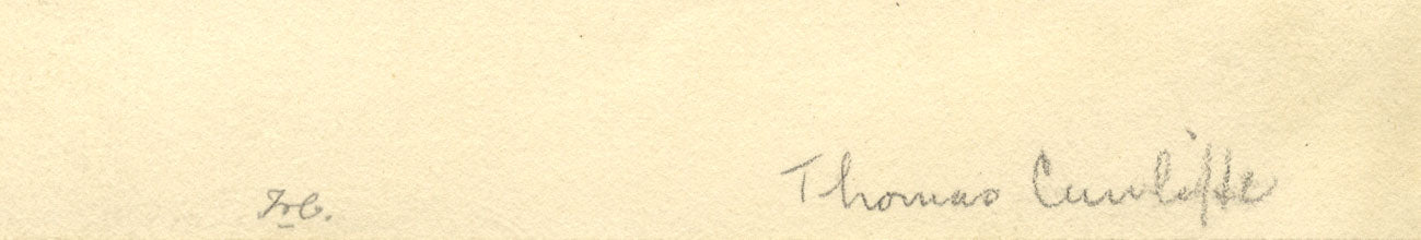 Thomas Cunliffe, Paesaggio con ponte – Disegno a grafite dell'inizio del XIX secolo