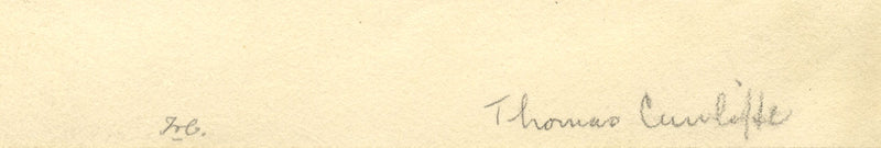 Thomas Cunliffe, Paesaggio con ponte – Disegno a grafite dell'inizio del XIX secolo