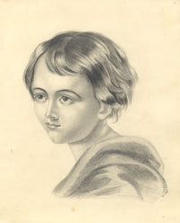 Portrait of a Girl – Original 1842 graphite drawing