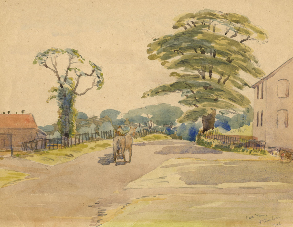 Walter Cristall, Horse, Halls Farm, Pinner, Middlesex –1946 watercolour painting