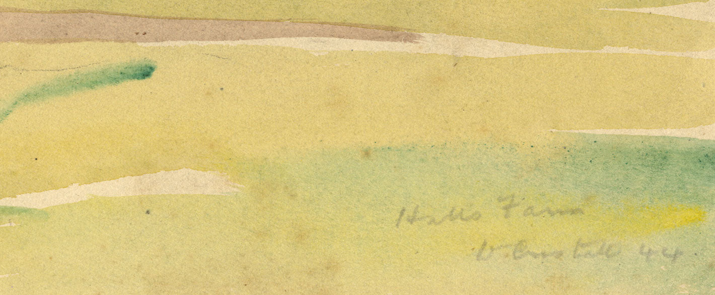 Walter Cristall, Horse at Halls Farm, Pinner, Middlesex – 1944 watercolour