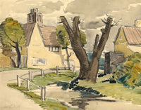 Walter Cristall, Bourton Village, Wiltshire – early 20th-century watercolour