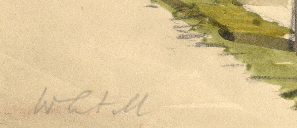 Walter Cristall, Bourton Village, Wiltshire – early 20th-century watercolour