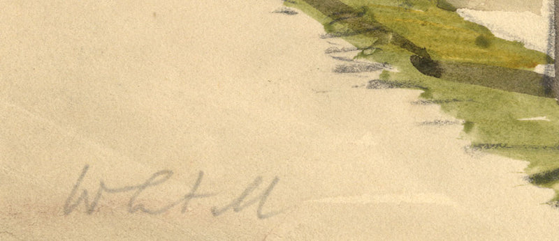 Walter Cristall, Bourton Village, Wiltshire – early 20th-century watercolour