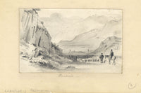 Philip Vandyke Browne, Llanberis Caernarfon: dibujo en grafito de principios del siglo XIX.