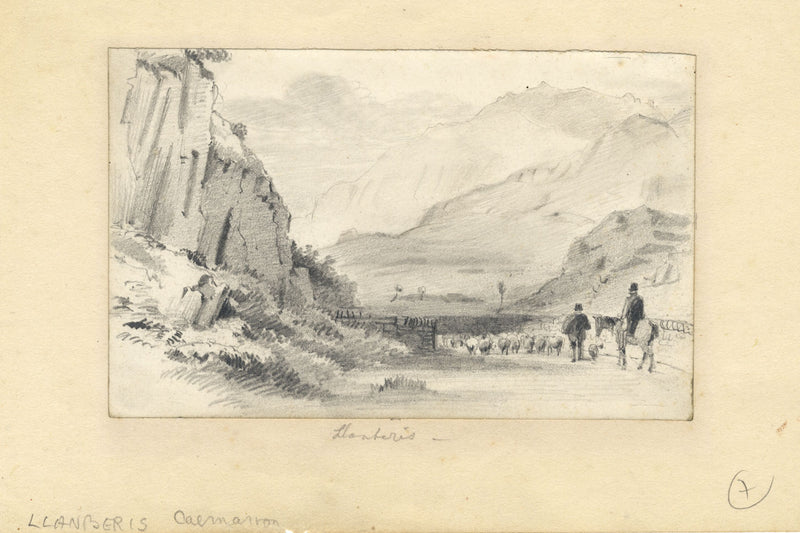Philip Vandyke Browne, Llanberis Caernarfon: dibujo en grafito de principios del siglo XIX.