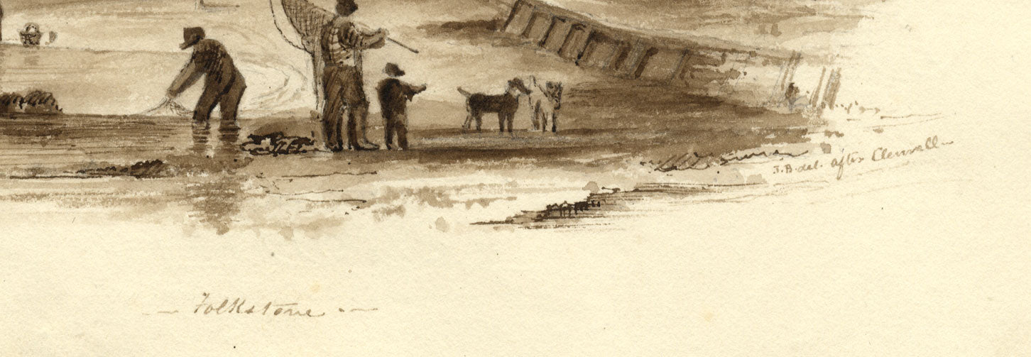 JB, Folkestone Harbour da Luke Clennell – acquerello del 1832 circa